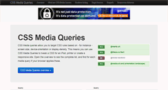 Desktop Screenshot of cssmediaqueries.com